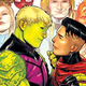 Hulkling and Wiccan staring at one another lovingly.